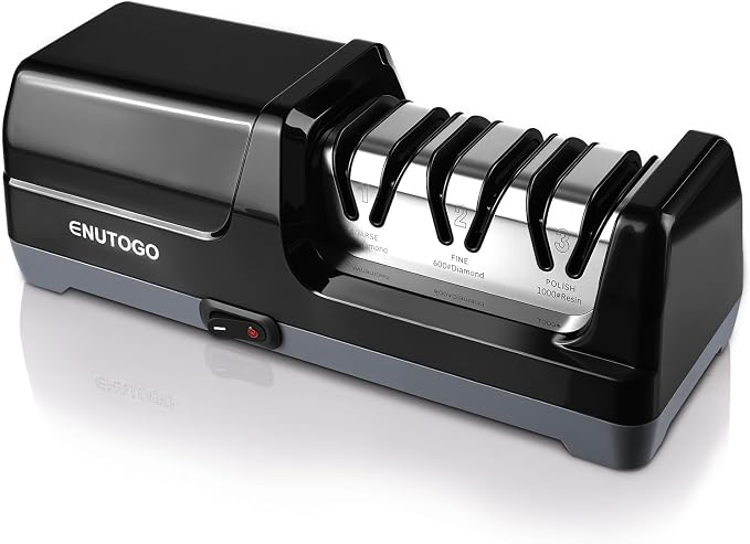 Enutogo Knife Sharpener, 3-Stage Electric Knife Sharpener by ENUTOGO