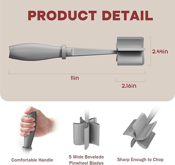 Meat Chopper, Hamburger Grinder, Premium Heat Resistant Smasher - Image 2