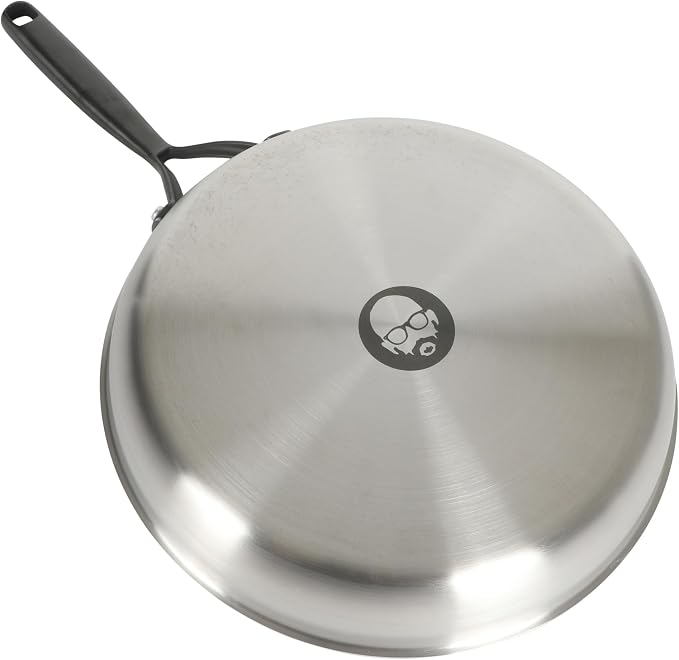 Babish 12-Inch Tri-Ply Stainless Steel Frying Pan - Image 5