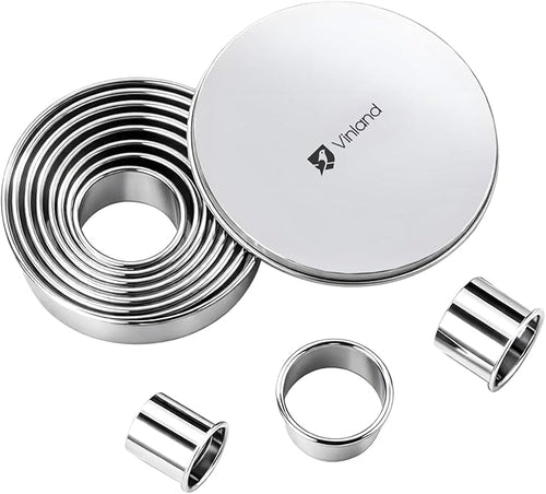12 Pcs 304 Stainless Steel Biscuit Cutter Set by Vinland