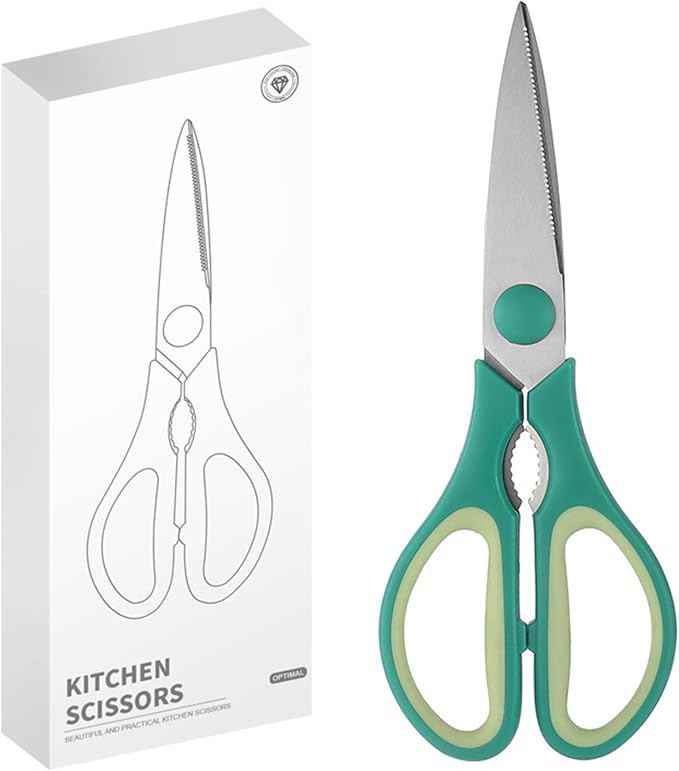 Light Green Kitchen Shears, Rkqoa Kitchen Scissors Heavy Duty Cooking Scissors by almarto