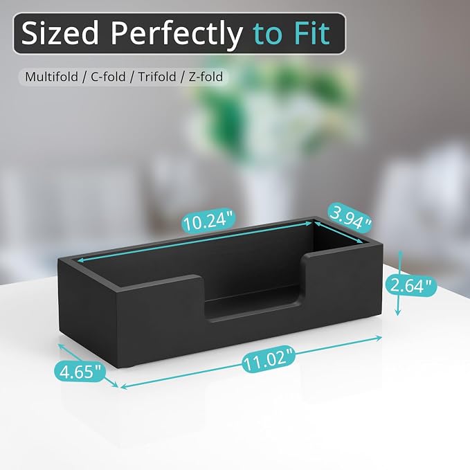 Paper Towel Dispenser Countertop, Wood Bathroom Paper Towel Holder, Countertop - Image 2