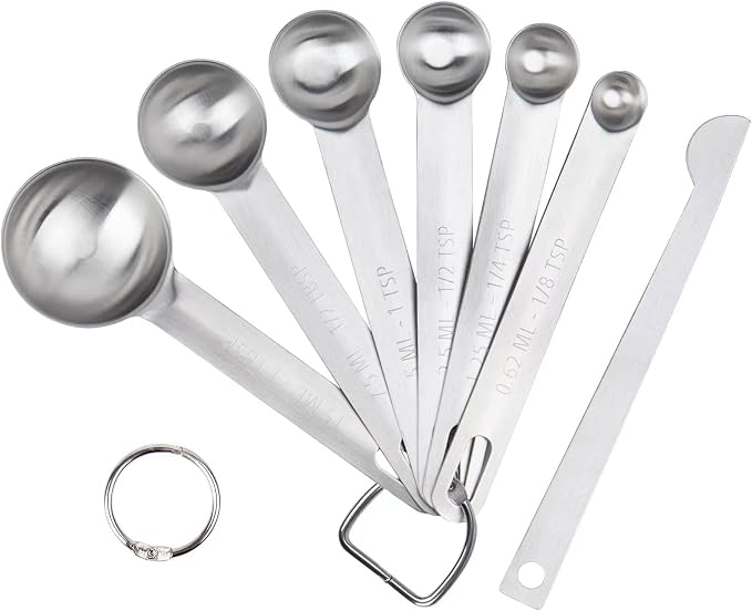 Upgrade Stainless Steel Measuring Spoons Set, Small Tablespoon, Set 6 by Aovchei