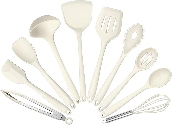 10 Pack Kitchen Utensils Set for Cooking, Leonyo Silicone Cooking Utensils Set by Leonyo