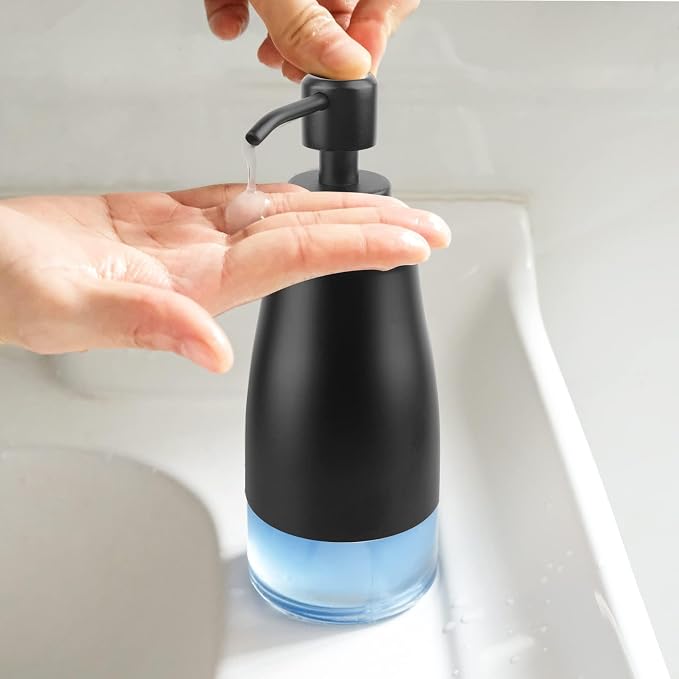 AUMIO Soap Dispenser with Non-Slip Silicone Pad, 2 Pack Kitchen Dish Refillable - Image 3