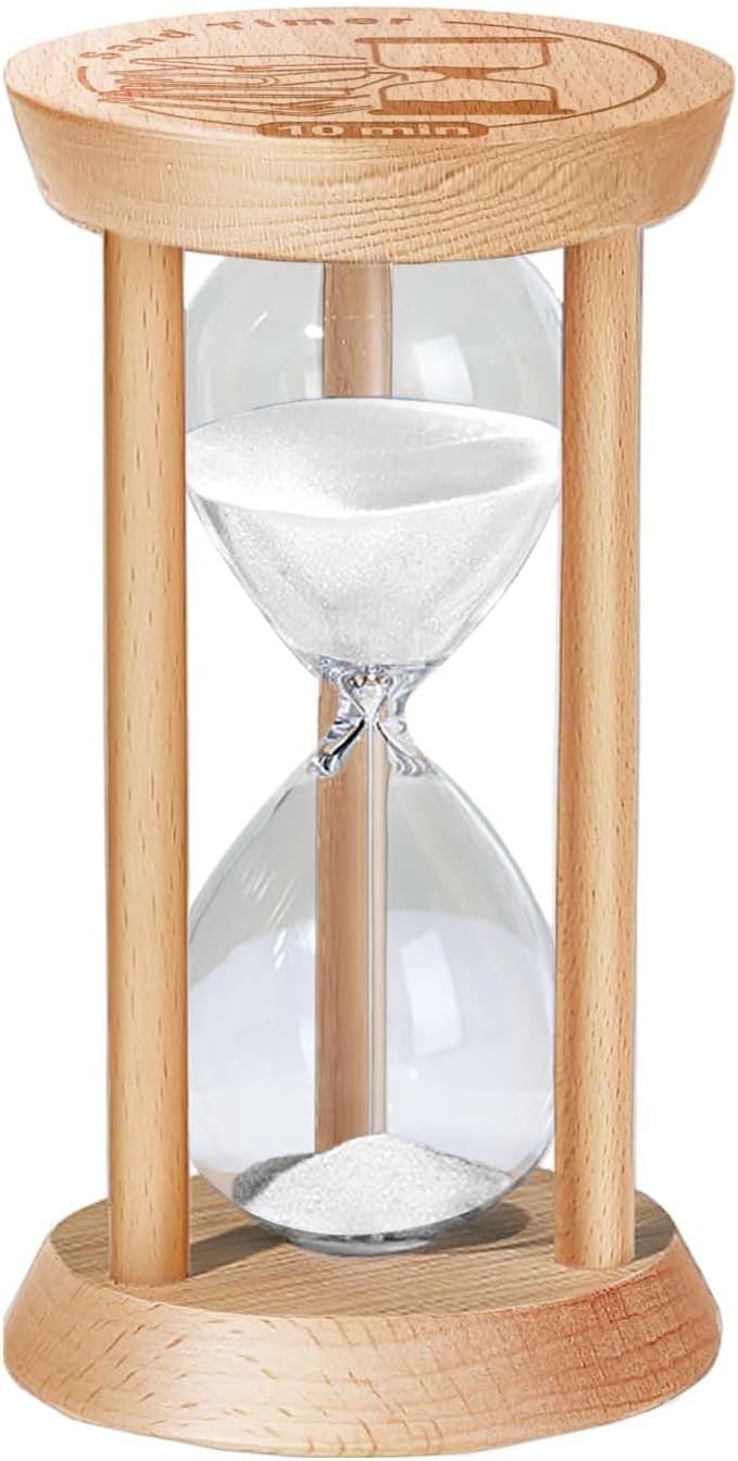 1 Minute Sand Timer Hourglass, 1 Min Wooden Sand Clock, One Minute Wood Hour by Kwiwis