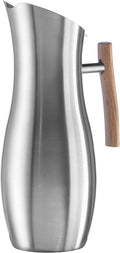 OGGI Slimline Stainless Steel Pitcher- Stainless Steel Water w/Ice Guard by OGGI