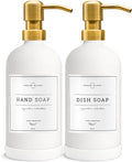 Vine Creations Glass Soap Dispenser, 2 Pack Kitchen Soap Dispenser Set by VineCreations