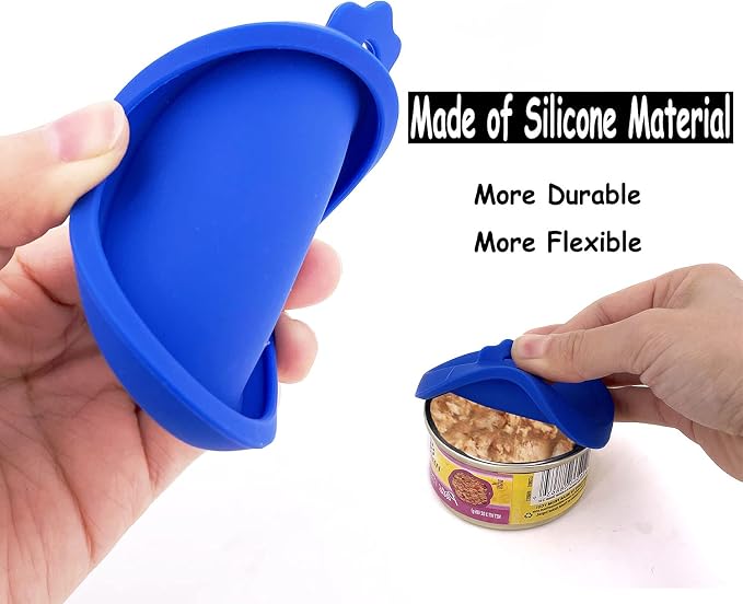 Comtim 3 Pack Cat Food Can Lids, Silicone Small Pet Food Can Lids Covers - Image 3