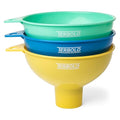 3pc Wide Mouth Canning Funnels for Filling Bottles and Mason Jars | Large Spout by Terbold