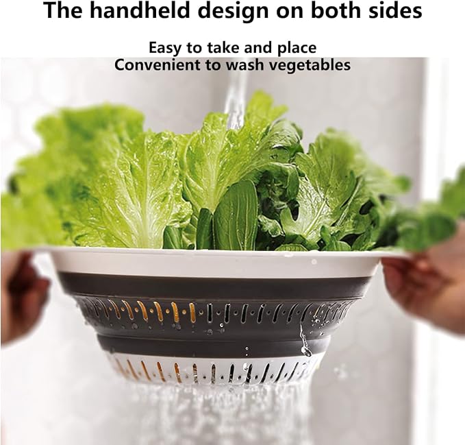 Collapsible Colander and Strainer, Silicone Strainer Colanders & Food Strainers - Image 2