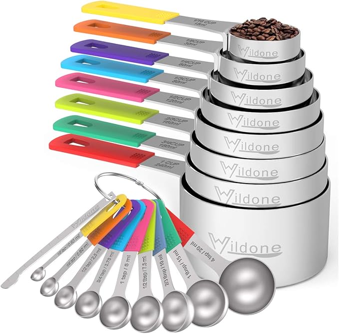 Wildone Measuring Cups & Spoons Set of 18 by Wildone