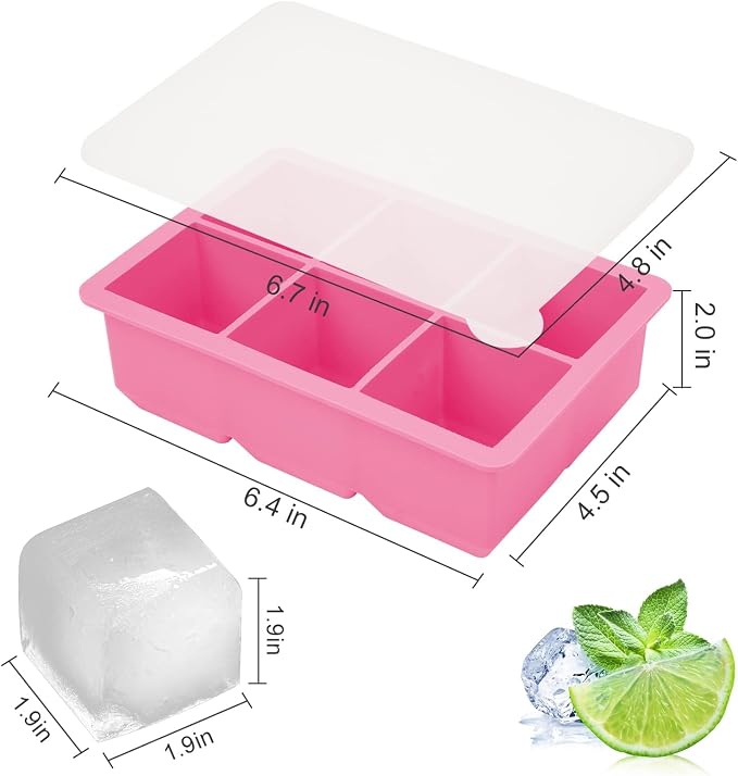 Excnorm Silicone Ice Cube Trays 3 Pack - Image 3
