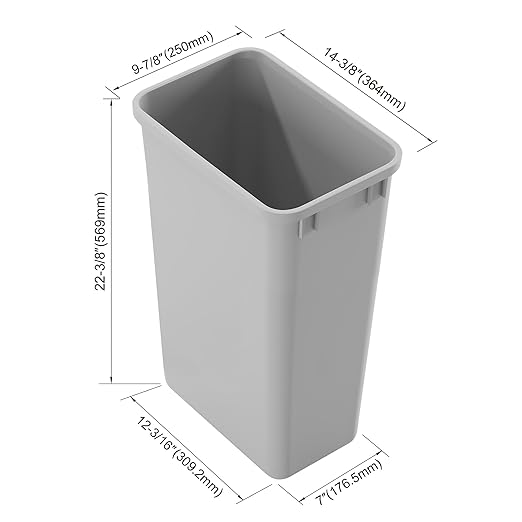 Dowell 50Qt Wastebasket Trash Can Garbage Container, - Image 2