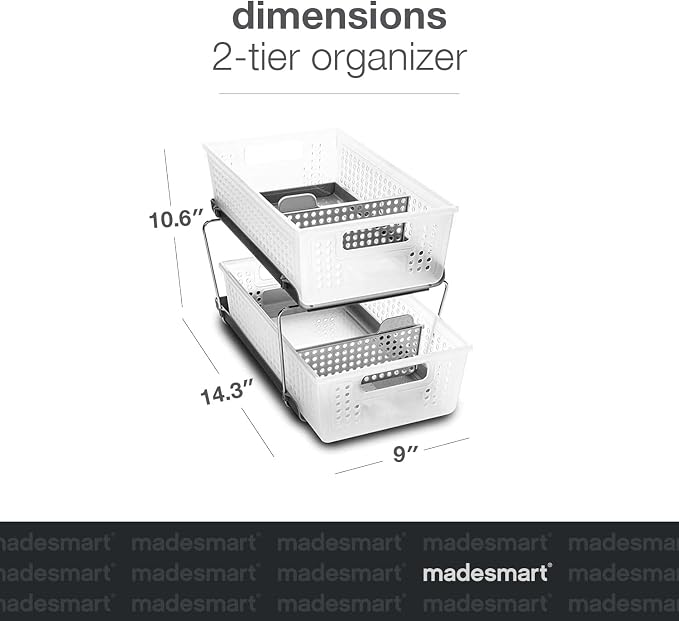 madesmart Antimicrobial 2 Tier Organizer - Image 3