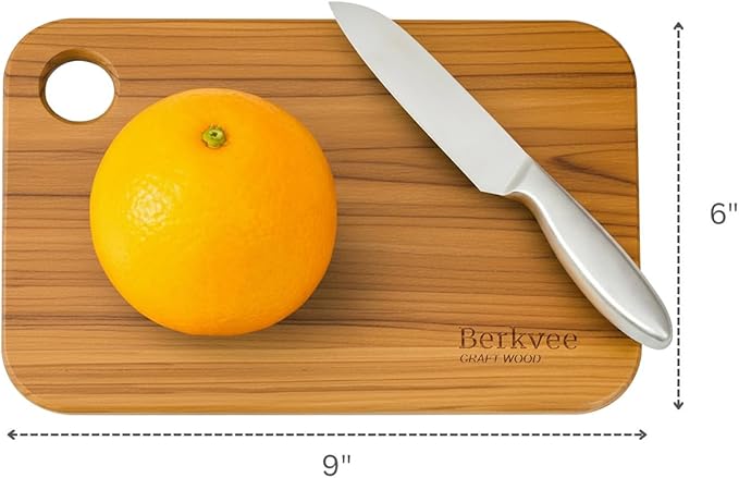 2 Pcs Berkvee Small Teak Wood Cutting Board - Image 6