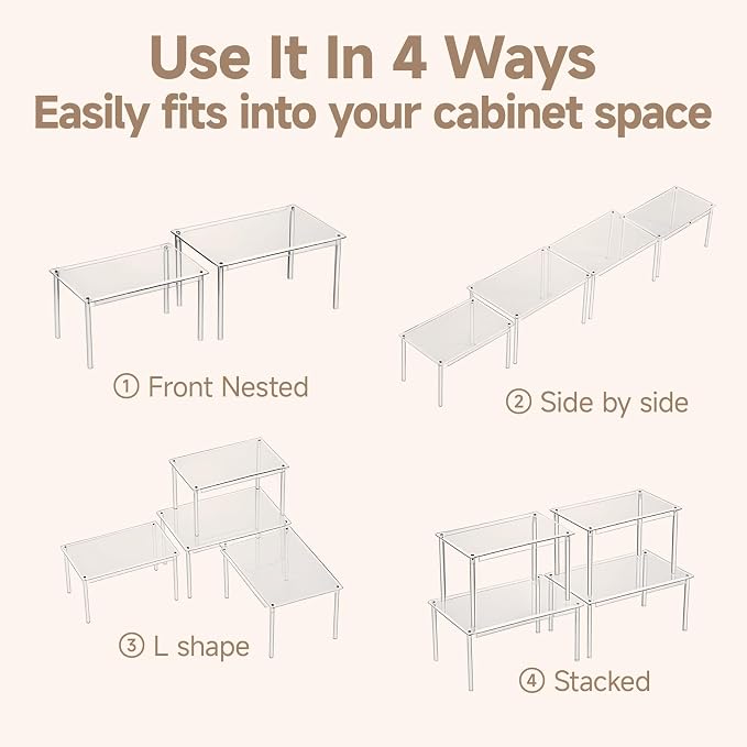 Clear Kitchen Cabinet Organizer, Acrylic Shelves - Image 8