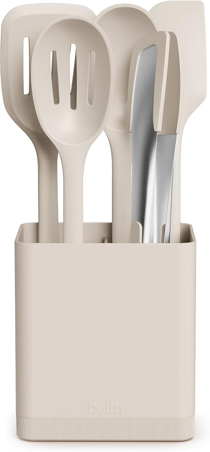 bella 6-Piece Modular Tool Set, Slotted Spoon, Crock by bella
