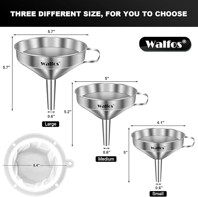 Walfos 3Pcs Kitchen Funnel - Image 5