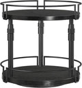 HOOBRO Lazy Susan Organizer Spice Rack, 2-Tier Height Adjustable Rotating Lazy by HOOBRO