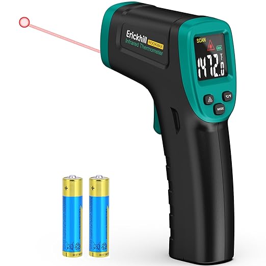 ERICKHILL ROOKMAX Infrared Thermometer Gun, Non-Contact Laser, Adjustable by ERICKHILL