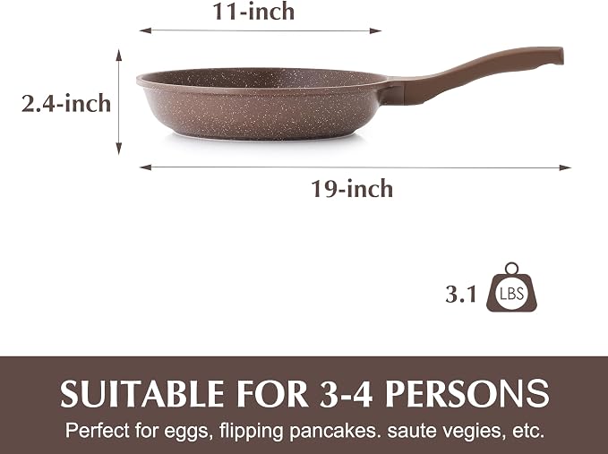 SENSARTE Nonstick Frying Pan Skillet, Granite Coating Omelette Pan, Healthy - Image 6