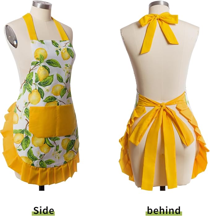 Vintage Floral Apron for Women - Image 2