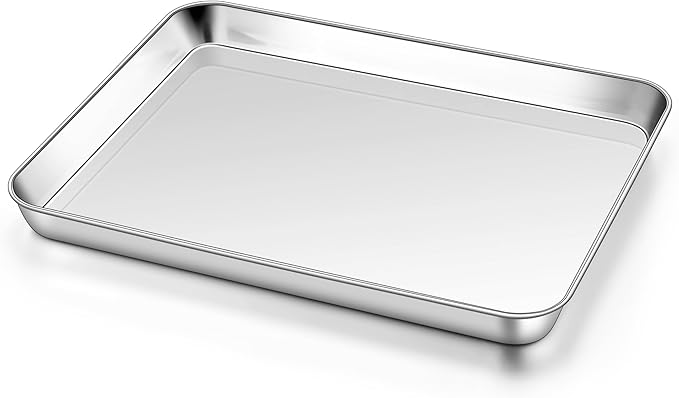 Homikit 1 Pack Quarter Sheet Pan, 9x13 Inches Stainless Steel Cookie Sheets by Homikit