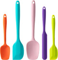 Silicone Spatula Set, 5 Piece Food Grade Rubber Spatulas by Hoewina