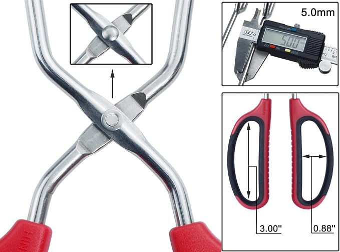 HINAMY Stainless Steel Scissor Tongs - Image 3