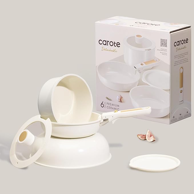 CAROTE 6pcs Pots and Pans Set Non Stick, Cookware Sets, Kitchen Set, - Image 7