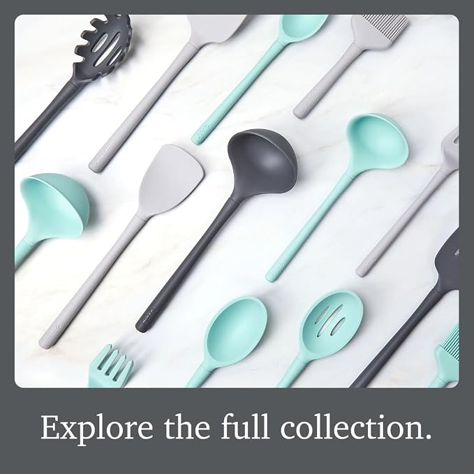 Tovolo Flex Core Small Silicone Ladle Aqua Seafoam Green Heat Safe Silicone - Image 6