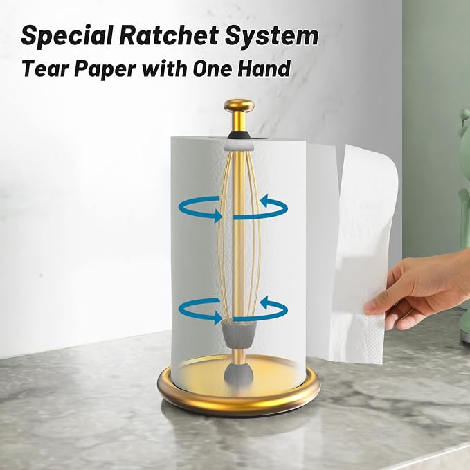 VEHHE Gold Paper Towel Holder Countertop - Image 2
