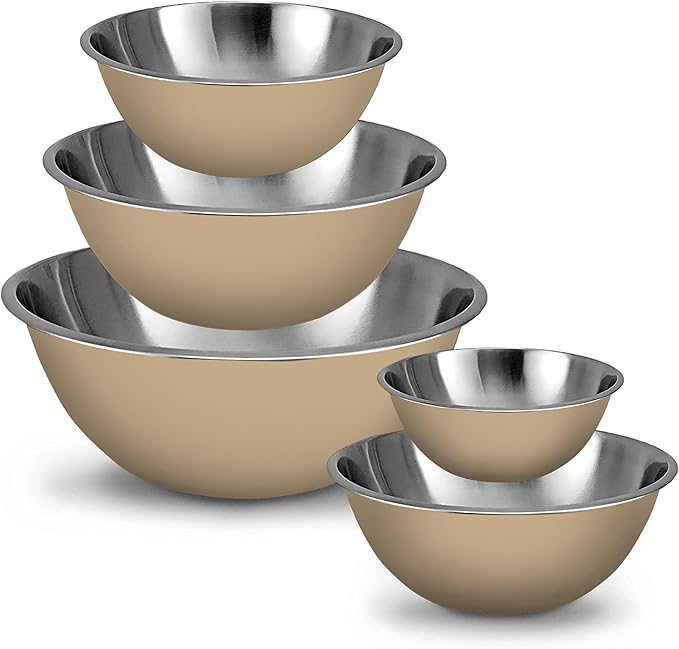WHYSKO Meal Prep Stainless Steel Mixing Bowls Set, Refrigerator, and Kitchen by WHYSKO