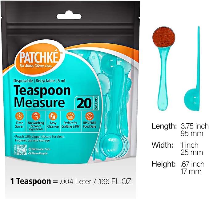 40-Pack Plastic Measuring Spoons Set – 20 × Teaspoons + 20 × Tablespoons - Image 2