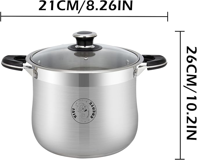 Vivicreate 11.5 Quart Stainless Steel Stock Pot - Image 2