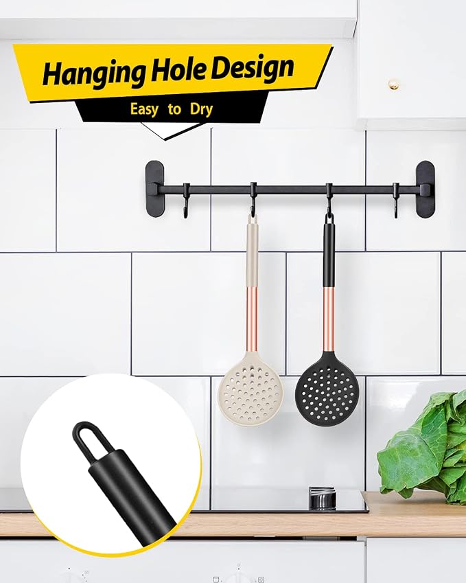 Kitchen Ladle Strainer Set of 2 Large Slotted Spoon - Image 6
