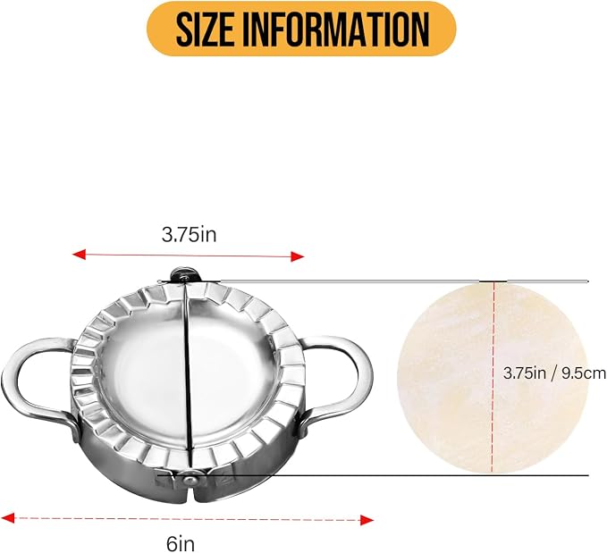 Stainless Steel Dumpling Ravioli Maker Press, 2 Pack Pierogi Mold - Image 6