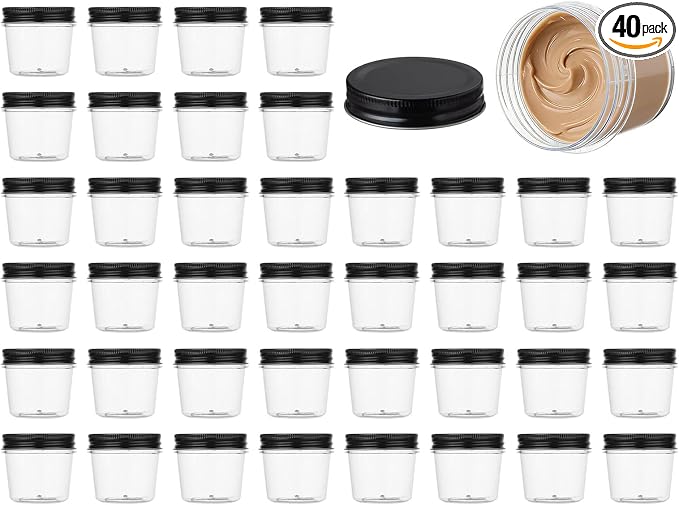 novelinks 4 oz Small Plastic Jars by novelinks