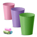 Lysam Bathroom Trash Can, 3 Pack 1.8 Gallons Small Trash Can by Lysam