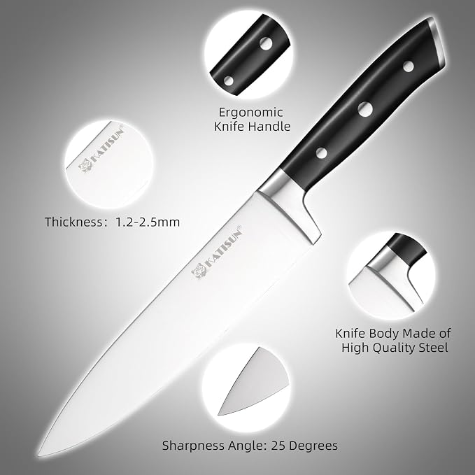 8 Piece German Stainless Steel Knife Set - Image 3
