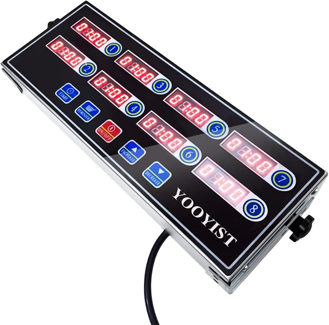 Precision Kitchen Timers for Cooking – 8 Channel Commercial Kitchen Timer - Image 3
