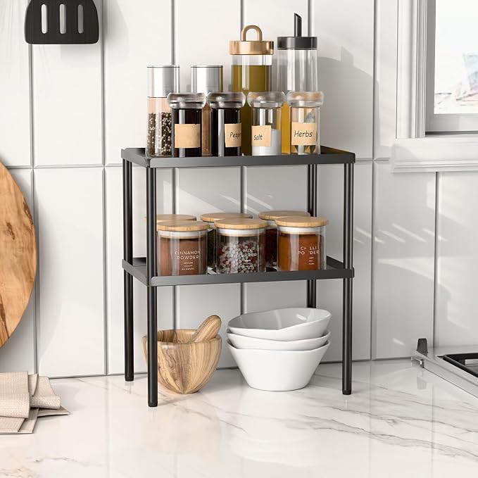 Cabinet Organizer Shelf, 2 Tier Kitchen Cabinet Organizer - Image 6