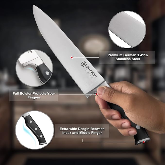Brewin Professional Kitchen Knives, Japanese Cooking Knife - Image 4