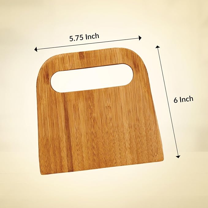 Mrs. Anderson’s Baking Bench Dough Scraper, Natural Bamboo 5.91" x 5.63" - Image 4