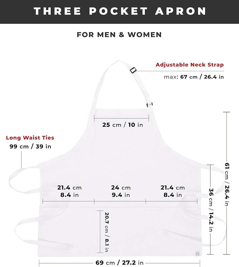Chef Works Unisex Three Pocket Apron - Image 6
