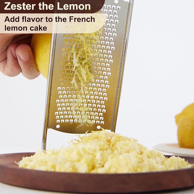 Upgraded Lemon Zester & Cheese Grater, Food Grade Stainless Steel None-Slip - Image 6