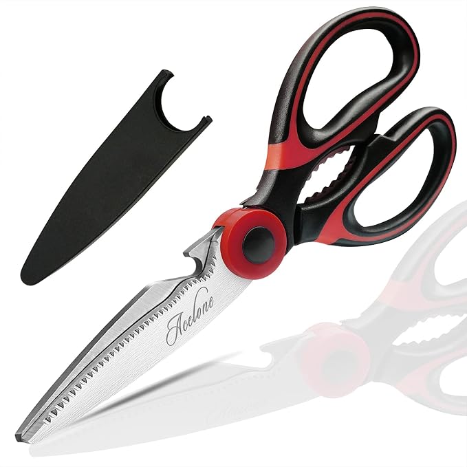 Kitchen Shears, Acelone Premium Heavy Duty Shears Ultra Sharp Stainless Steel by Acelone