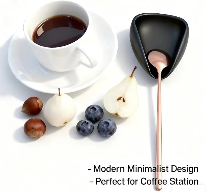Ceramic Coffee Bean Dosing Cup + Sprayer Gift Set, Spoon Rest, Mini Coffee - Image 5