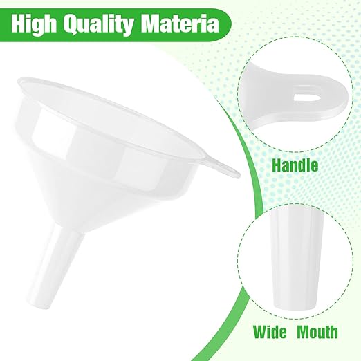 Honeydak 18 Pcs Plastic Funnels 4.7 Inch Wide Mouth Multi-Purpose Funnels - Image 3